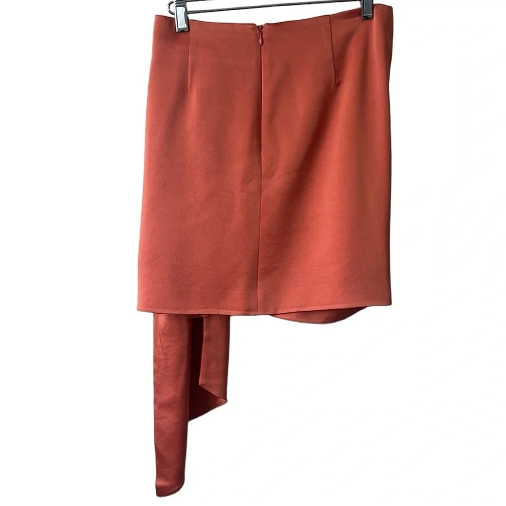 NEW Jonathan Simkhai Mae Coral Draped Satin Mini Skirt Size 4 Reg. $345 - Picture 6 of 12